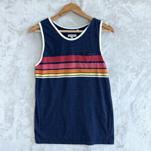 Astronomy Los Angeles Tank Top Men's Small Navy Striped Retro Stranger Things